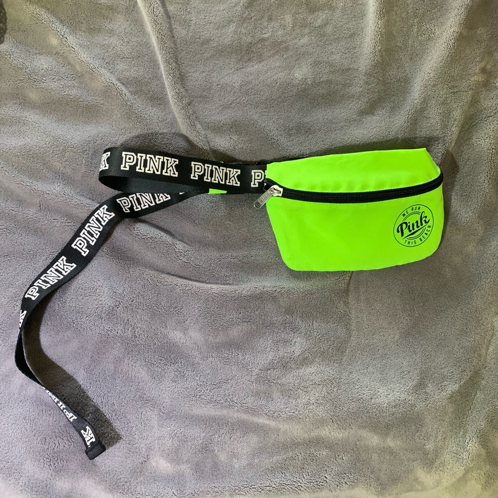 PINK Neon Fanny Pack zipper bag On The Go
